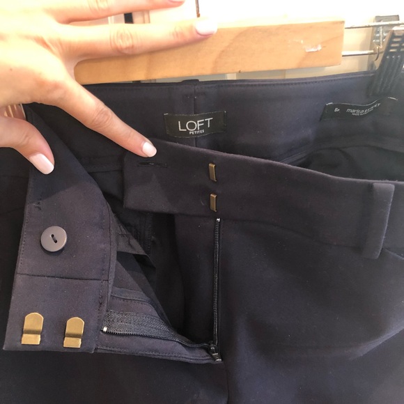 Ann Taylor LOFT Skinny Ankle Pants in Navy - Picture 7 of 9